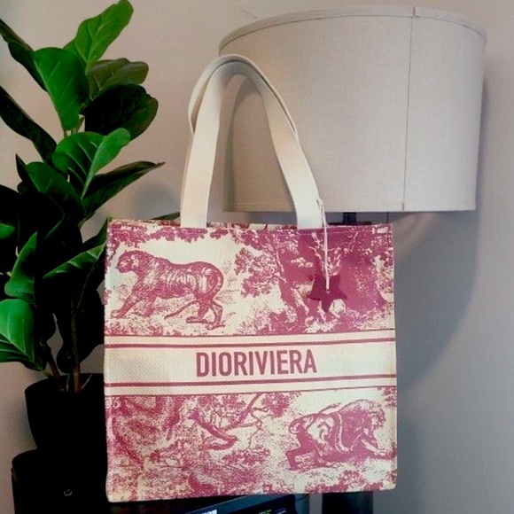 CHRISTIAN DIOR Dioriviera Tote Bag Part Of The Iconic DiorBook & Star Dior Charm - Picture 4 of 16